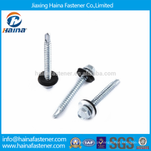 Stock Zinc Plated Hex Washer Cabeça Self Drilling parafusos com EPDM Bonded Washer